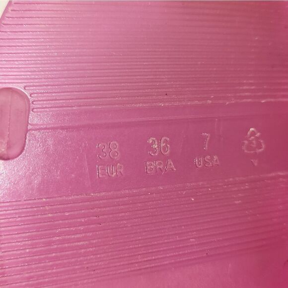 Anthropologie x Matisse Hot Pink Clear Jelly Slide Sandals sz.7/38 MSRP $68 - Picture 5 of 5